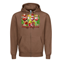 Chestnut merry christmas wine glasses Zipper Hoodie - Zillion Design Studio