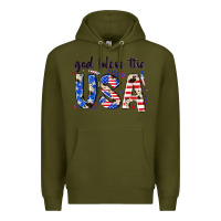 Army Green god bless the usa Premium Hoodie - NancyCooperArtShop