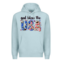Blue Mist god bless the usa Premium Hoodie - NancyCooperArtShop