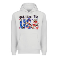 Dove Grey god bless the usa Premium Hoodie - NancyCooperArtShop