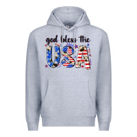 Heather Grey god bless the usa Premium Hoodie - NancyCooperArtShop