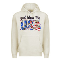 Oatmeal Heather god bless the usa Premium Hoodie - NancyCooperArtShop