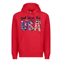 Red god bless the usa Premium Hoodie - NancyCooperArtShop