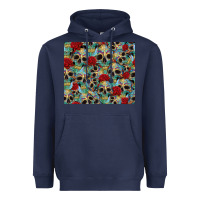 Navy sugar skulls roses tumbler 3 Heavyweight Hoodie - CTS Tumbler Store