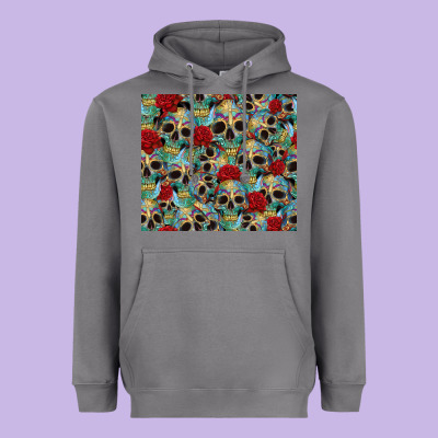 Sugar Skulls Roses Tumbler 3 Heavyweight Hoodie Designed By Cts Tumbler Store