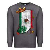 Charcoal Heather mexican indiana Premium Sweatshirt - CowhideDigitalArt