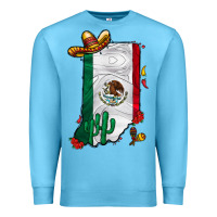 Ocean Blue mexican indiana Premium Sweatshirt - CowhideDigitalArt