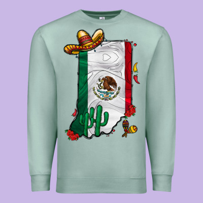 Mexican Indiana Premium Sweatshirt Designed By Cowhidedigitalart