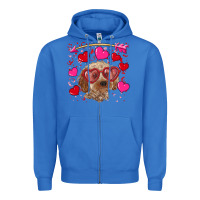 True Royal Valentine's day cockapoo Zipper Hoodie - RanaPortraitStore