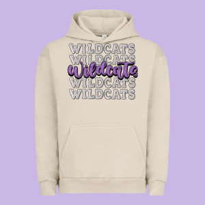 Wildcats Football Urban Hoodie Designed By Maliassmallbusiness