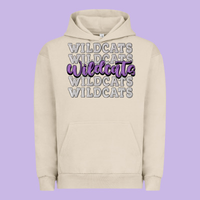 Wildcats Football Urban Hoodie Designed By Maliassmallbusiness