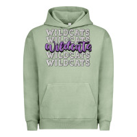 Pigment Oil Green wildcats football Urban Hoodie - MaliasSmallBusiness
