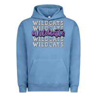 Pigment Pebble Blue wildcats football Urban Hoodie - MaliasSmallBusiness