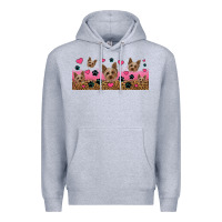 Heather Grey yorkie dogs Premium Hoodie - Jasminsmagicworld