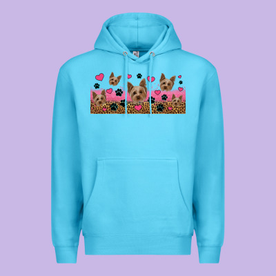 Yorkie Dogs Premium Hoodie Designed By Jasminsmagicworld