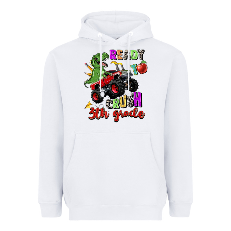 Ready To Crush 3th Grade Heavyweight Hoodie by Zillion Design Studio | Teevron