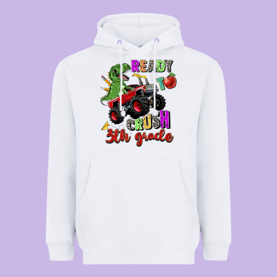 Ready To Crush 3th Grade Heavyweight Hoodie Designed By Zillion Design Studio