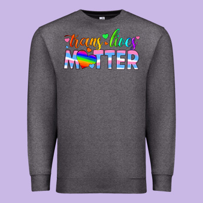 Trans Lives Matter Premium Sweatshirt Designed By Hra Design Shop