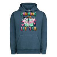 Pigment Midnight Navy running on lit tea Urban Hoodie - MaliasSmallBusiness
