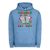 Pigment Pebble Blue running on lit tea Urban Hoodie - MaliasSmallBusiness
