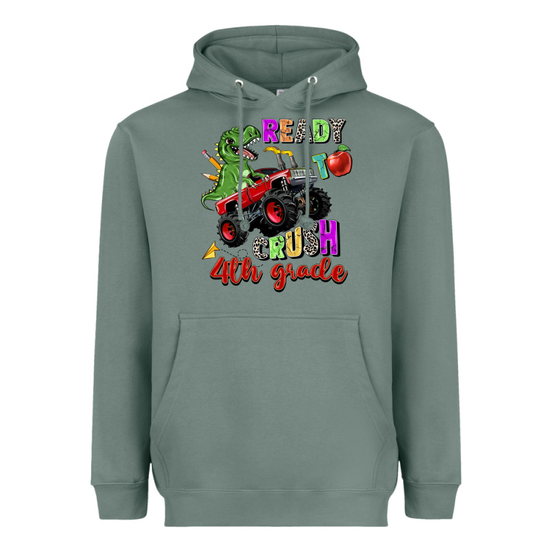 Ready To Crush 4th Grade Heavyweight Hoodie by Zillion Design Studio | Teevron