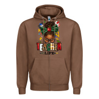 Chestnut teacher life afro messy bun Zipper Hoodie - texasbilliewilder