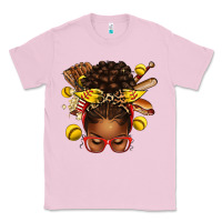 Bubblegum Pink softball afro messy bun Classic Tee - texasbilliewilder