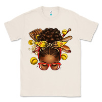 Natural softball afro messy bun Classic Tee - texasbilliewilder
