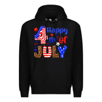 Black happy 4th of july Premium Hoodie - NancyCooperArtShop