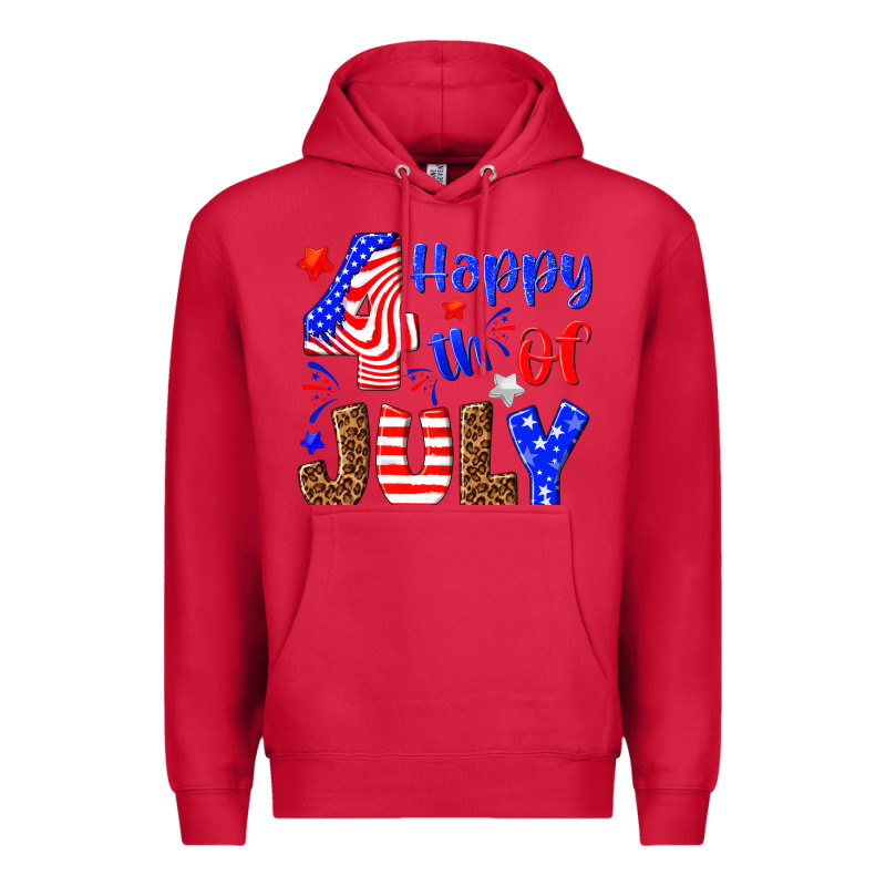 Happy 4th Of July Premium Hoodie by NancyCooperArtShop | Teevron