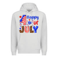 Dove Grey happy 4th of july Premium Hoodie - NancyCooperArtShop