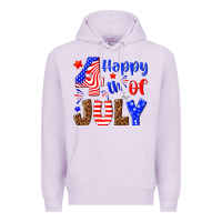 Lilac happy 4th of july Premium Hoodie - NancyCooperArtShop