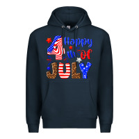 Navy happy 4th of july Premium Hoodie - NancyCooperArtShop
