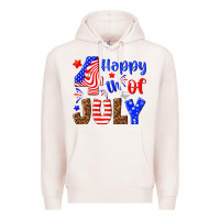Pale Pink happy 4th of july Premium Hoodie - NancyCooperArtShop