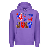 Purple happy 4th of july Premium Hoodie - NancyCooperArtShop