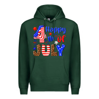 Sports Green happy 4th of july Premium Hoodie - NancyCooperArtShop