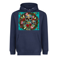 Navy sugar skulls tumbler 3 Heavyweight Hoodie - CTS Tumbler Store