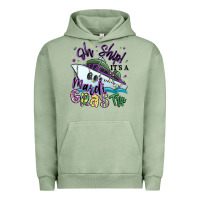 Pigment Oil Green oh ship it's a mardi gras trip Urban Hoodie - MaliasSmallBusiness