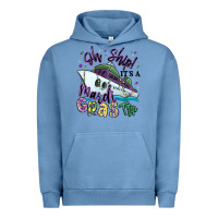 Pigment Pebble Blue oh ship it's a mardi gras trip Urban Hoodie - MaliasSmallBusiness