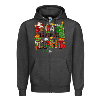 Charcoal Heather santa's favorite cpht Zipper Hoodie - Zillion Design Studio