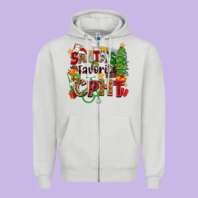 Santa's Favorite Cpht Zipper Hoodie Designed By Zillion Design Studio