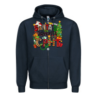 Navy santa's favorite cpht Zipper Hoodie - Zillion Design Studio