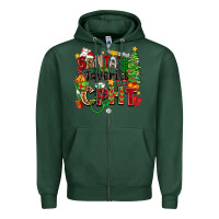 Sports Green santa's favorite cpht Zipper Hoodie - Zillion Design Studio