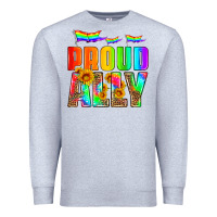 Heather Grey proud ally Premium Sweatshirt - HRA Design Shop