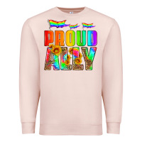 Pale Pink proud ally Premium Sweatshirt - HRA Design Shop