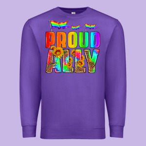 Proud Ally Premium Sweatshirt Designed By Hra Design Shop