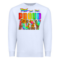 White proud ally Premium Sweatshirt - HRA Design Shop