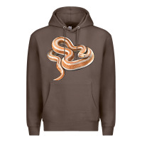 Coffee Rosy Boa Snake Illustrations Premium Hoodie - LillyAllenDesigns