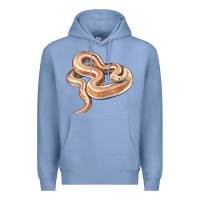Colony Blue Rosy Boa Snake Illustrations Premium Hoodie - LillyAllenDesigns