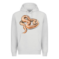 Dove Grey Rosy Boa Snake Illustrations Premium Hoodie - LillyAllenDesigns